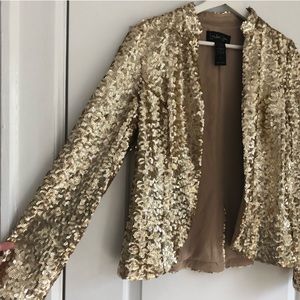 Gold sequin blazer